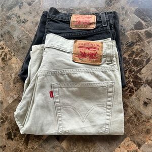 2 pairs of Levi 505 shorts